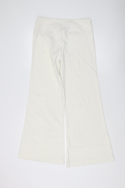 STARK Womens Ivory Wide-Leg Trousers Size 12