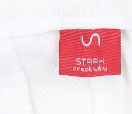 STARK Womens Ivory Wide-Leg Trousers Size 12