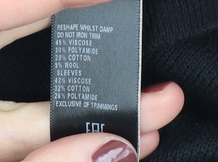 Marks and Spencer Women's Black Pullover Jumper Size 14