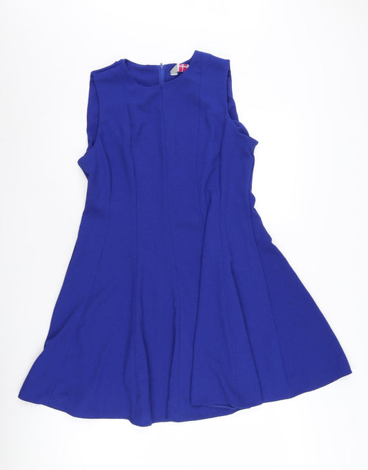 Dorothy Perkins Women's Blue A-Line Sleeveless Dress