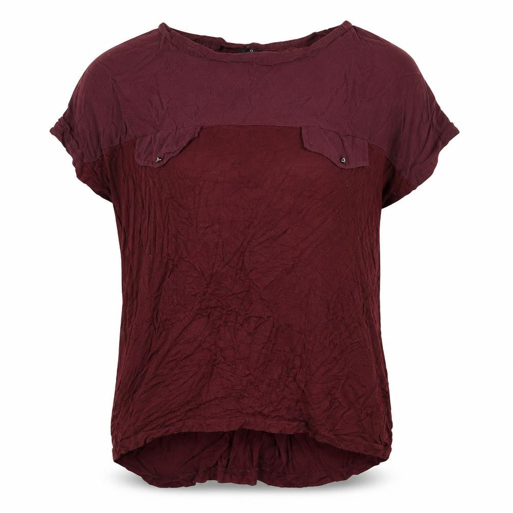New Look Women's Red Blouse, Size 10, Short Sleeve