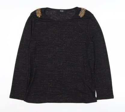 Klass Women's Black Beaded Pullover Jumper L