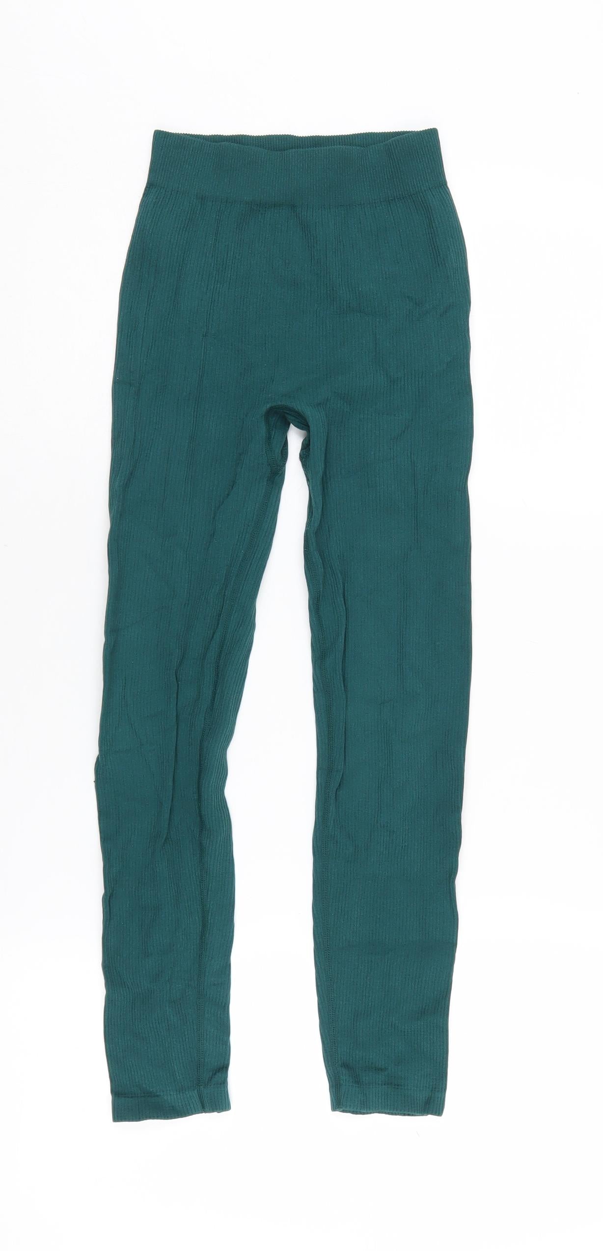Zara Women's Green Ankle Leggings XS