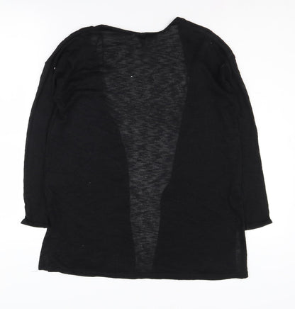 H&M Women's Black Cardigan XS Open Front Casual