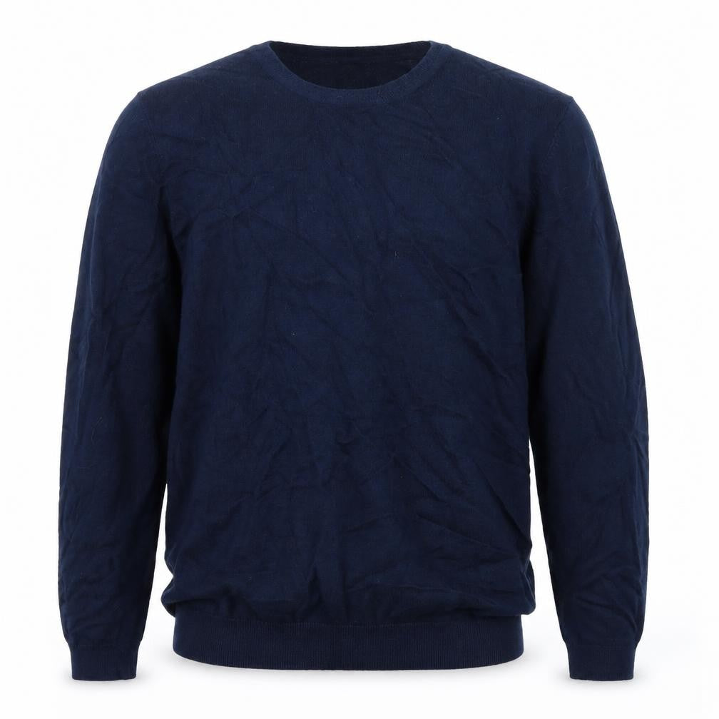 MAN Men's Blue Crew Neck Pullover Jumper - Size L