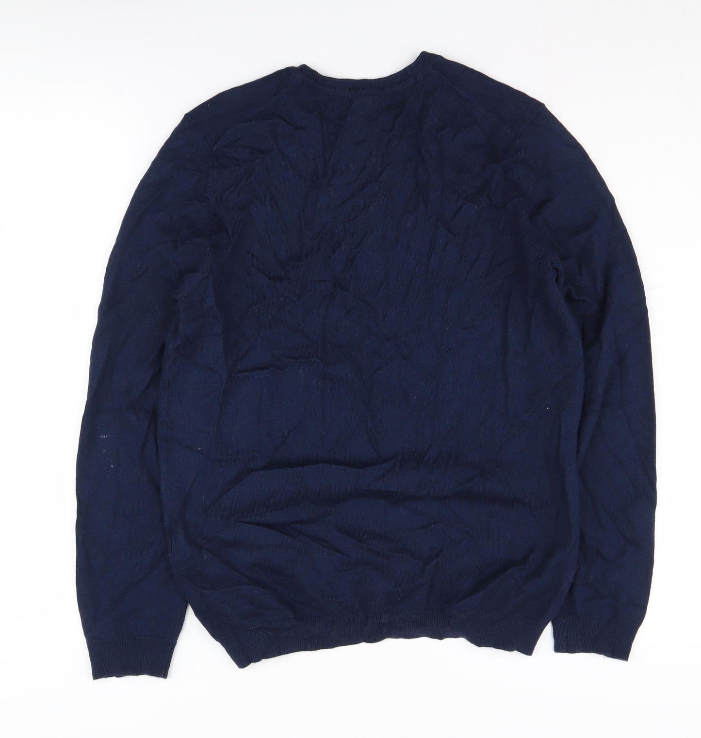 MAN Men's Blue Crew Neck Pullover Jumper - Size L