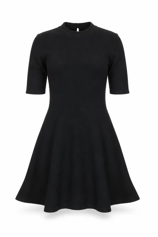 Topshop Women's Black Fit & Flare Dress Size 8