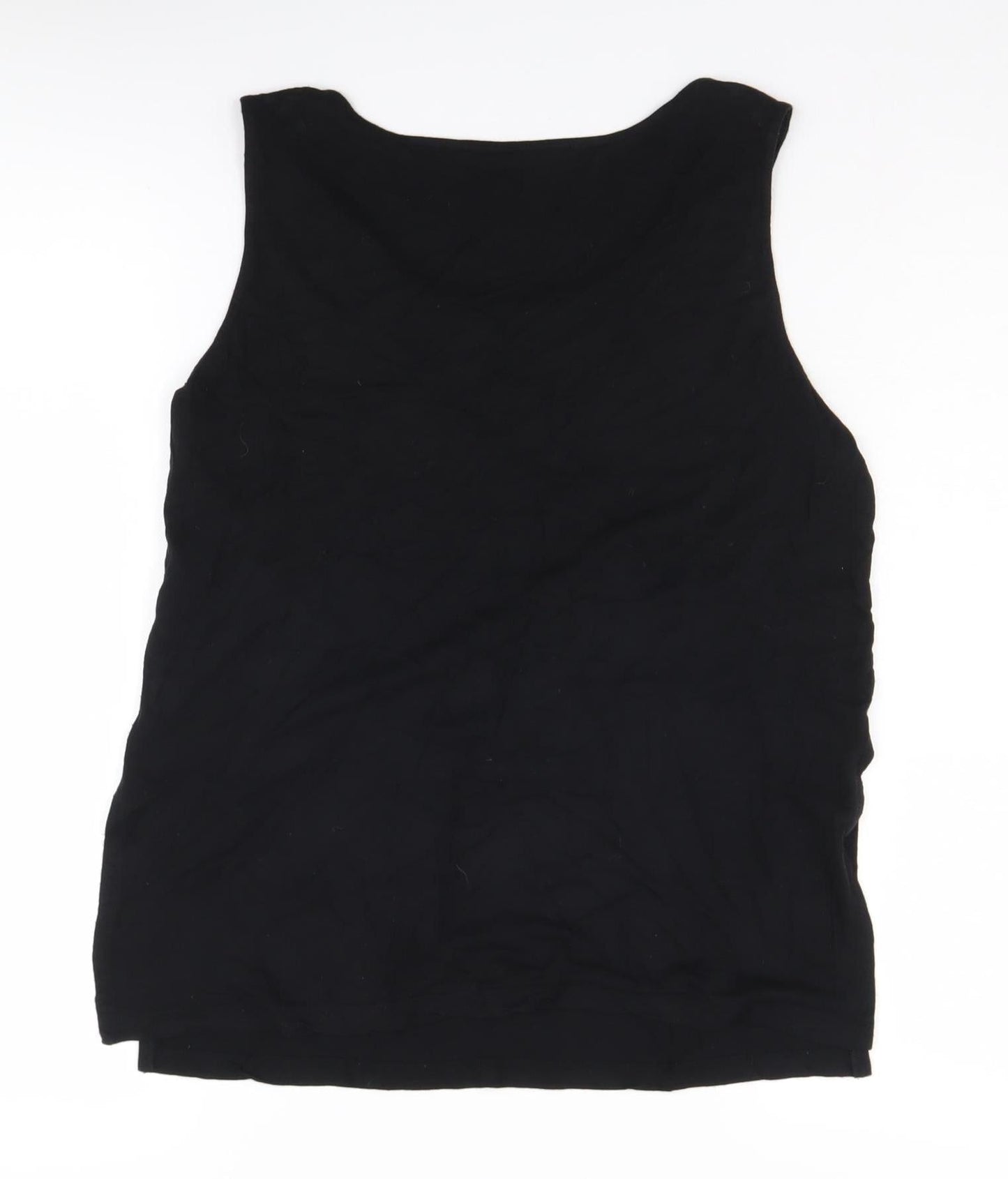 Oasis Women's Black Embroidered Tank Top, Size S