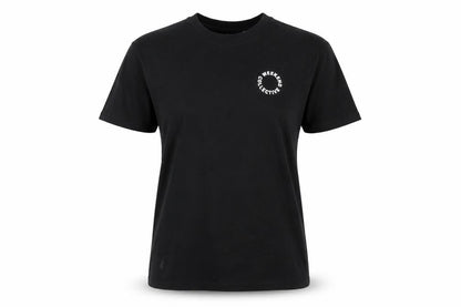 Front view of ASOS DESIGN Women's Black Basic T-Shirt, size 8