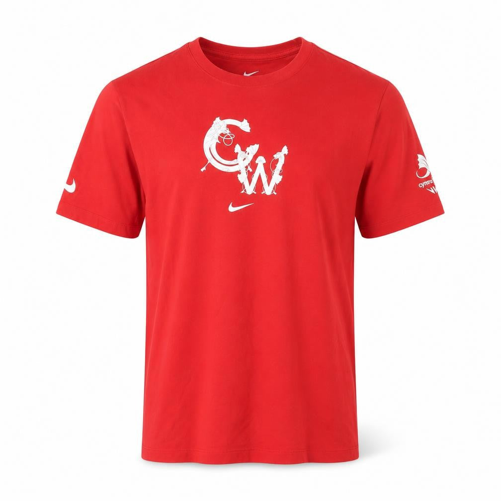 Nike Men's Red Regular Fit Cotton Short Sleeve T-Shirt