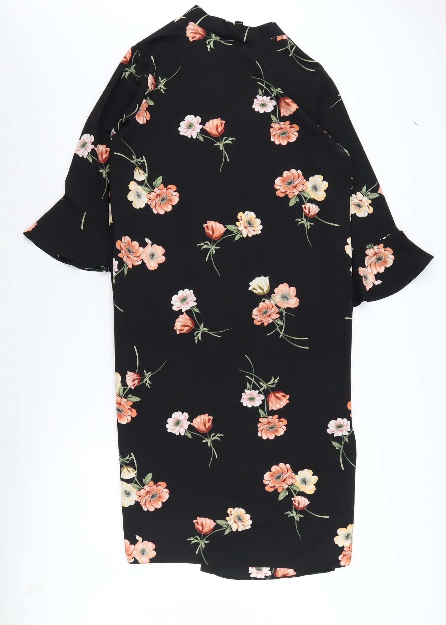 New Look Women's Black Floral Cardigan, Size 10