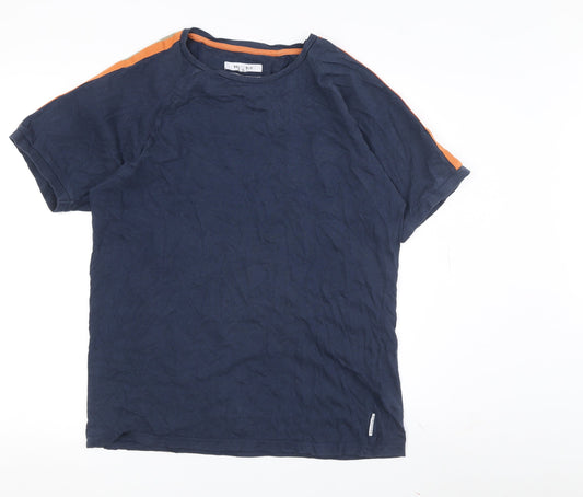 Bellfield Men's Blue Short Sleeve Crew Neck T-Shirt