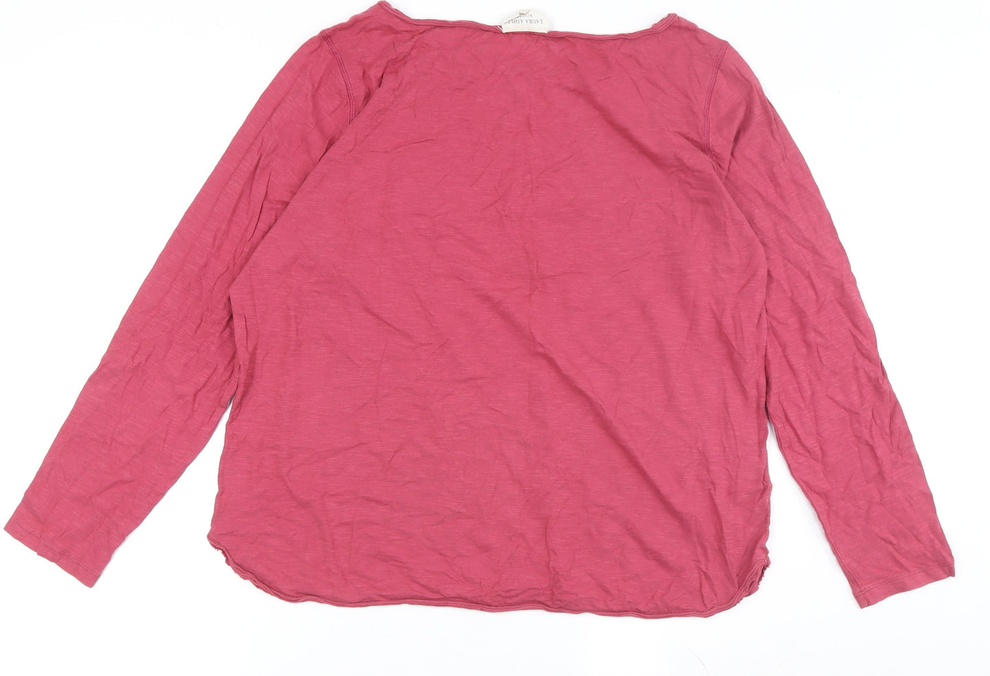 Laura Ashley Women's Pink Boat Neck Blouse, Size 20