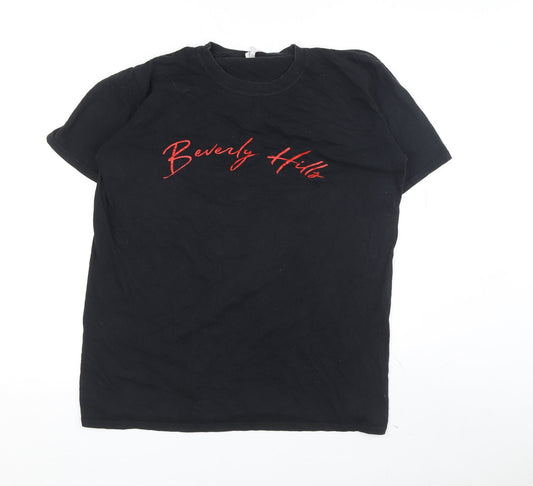 Beverly Hills Black Unisex T-Shirt M, Casual Cotton