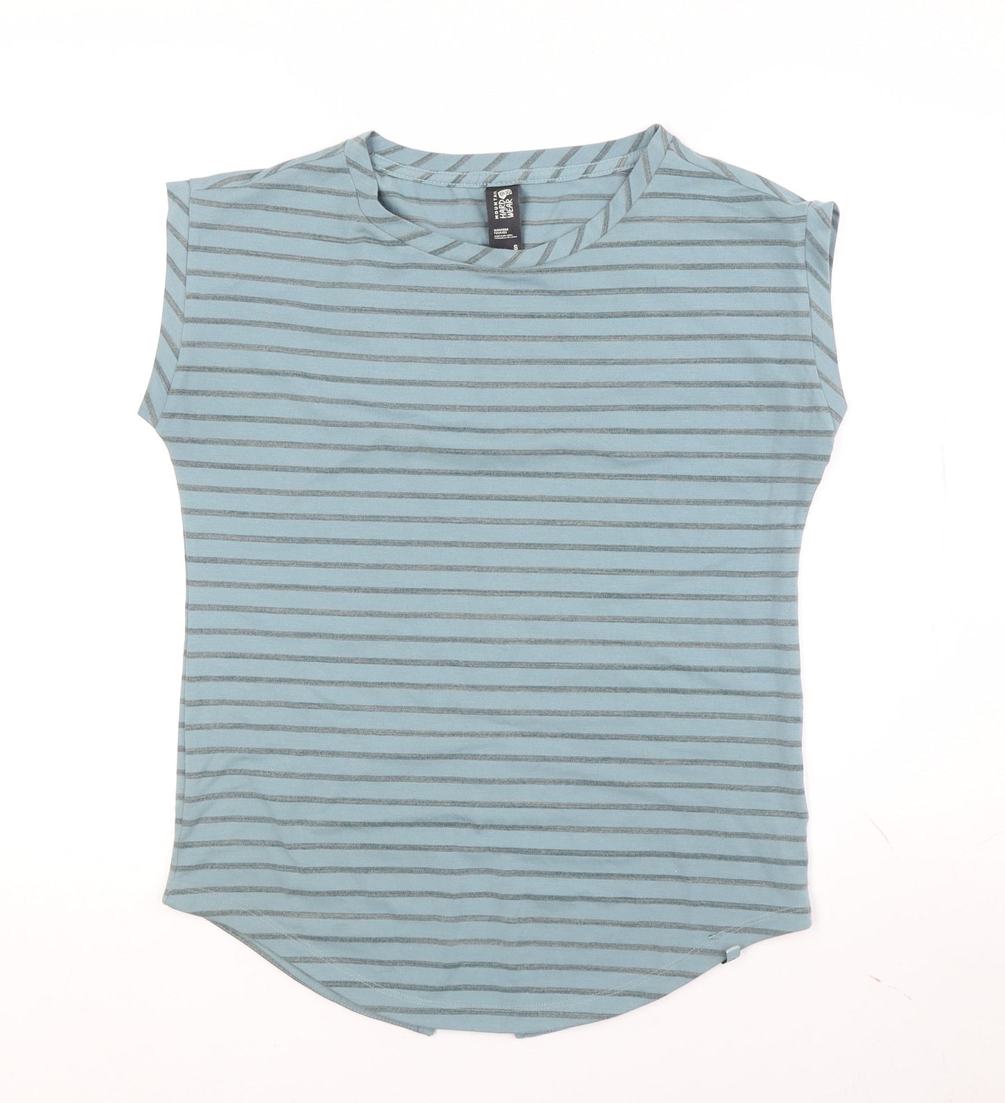 Mountain Hardwear Women's Blue Striped Crew Neck T-Shirt S