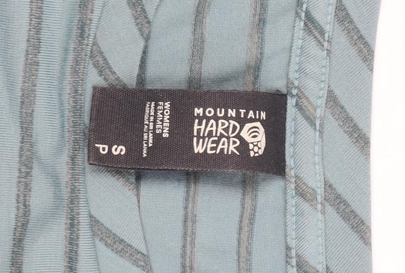 Mountain Hardwear Women's Blue Striped Crew Neck T-Shirt S
