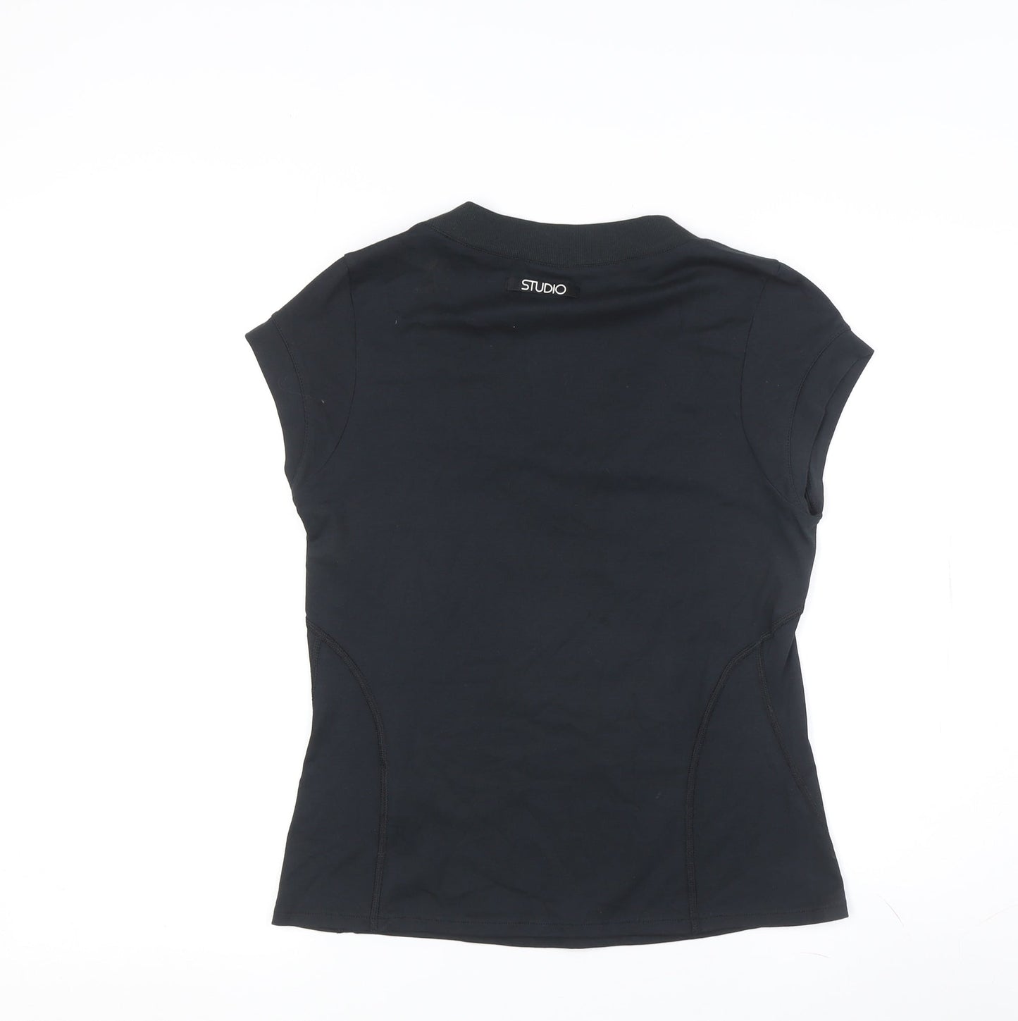 Nike Women's Black T-Shirt, Size S, Slim Fit, Sports