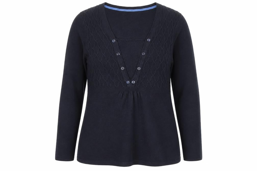 Marks & Spencer Women’s Black Henley Jumper Size 12
