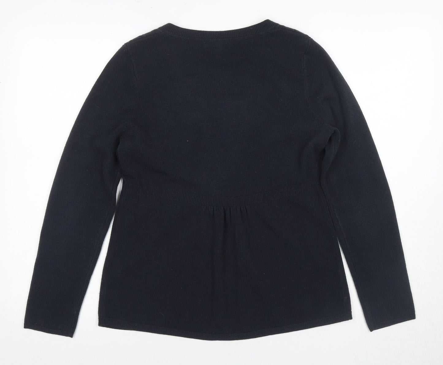 Marks and Spencer Women’s Black Henley Jumper Size 12