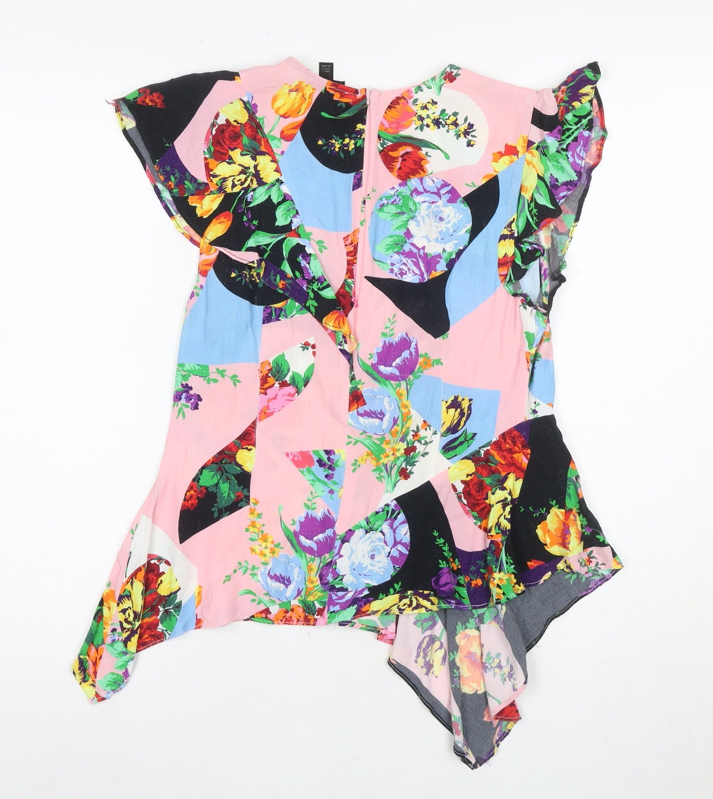 Topshop Women's Multicolour Floral Tunic Blouse Size 10