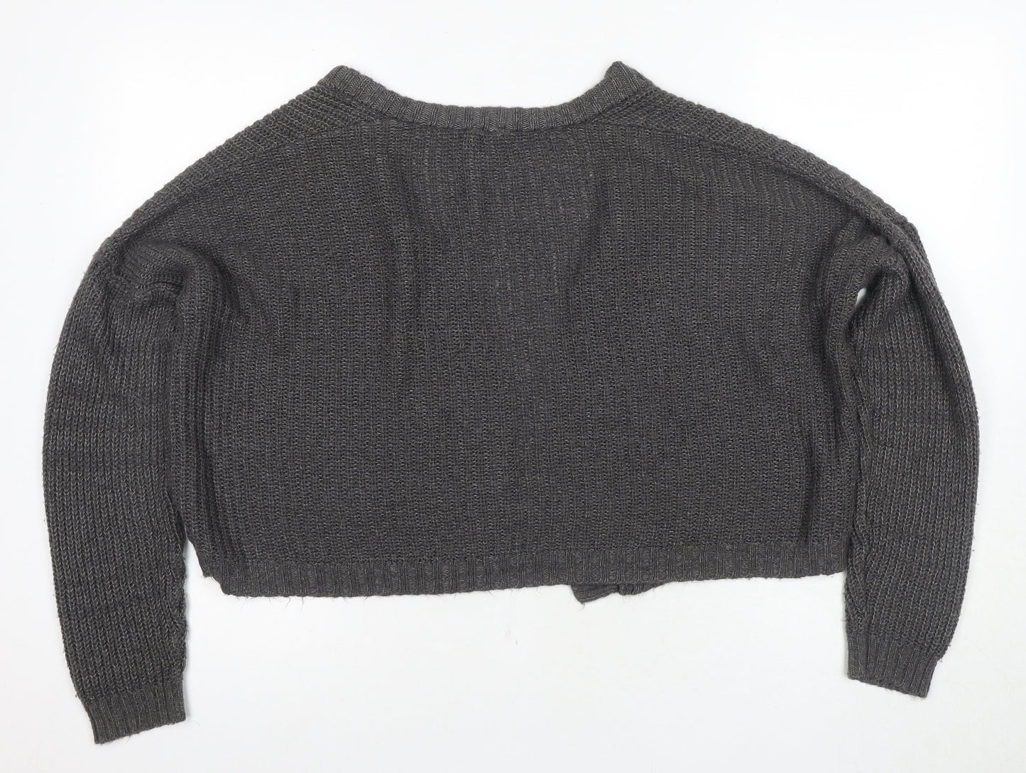 ASOS Women's Grey Cardigan, Size 12, V-Neck