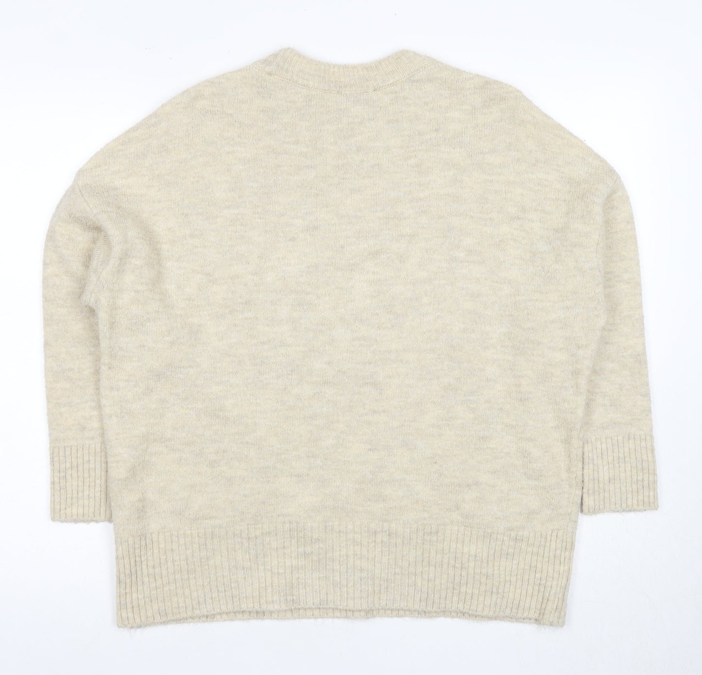 New Look Women's Beige Crew Neck Jumper, Size S, Casual Knit