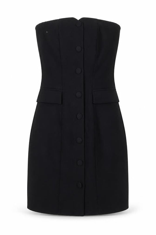 H&M Black Sheath Knee Length Dress - Women, Size 8