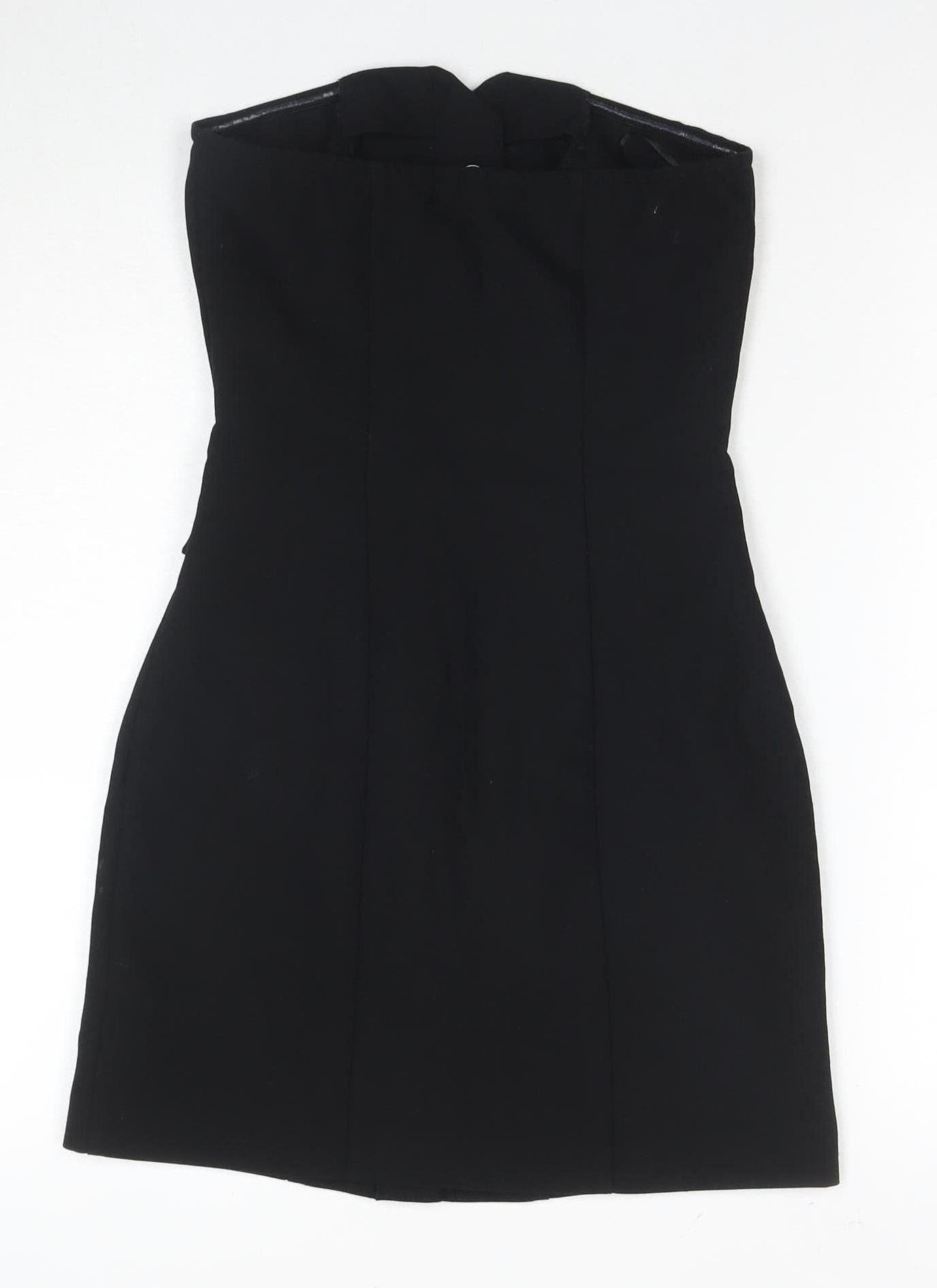 H&M Black Sheath Knee Length Dress - Women, Size 8