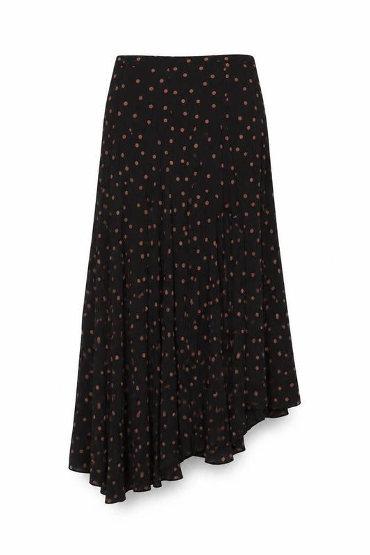 Topshop Women's Black Polka Dot Skirt Size 4