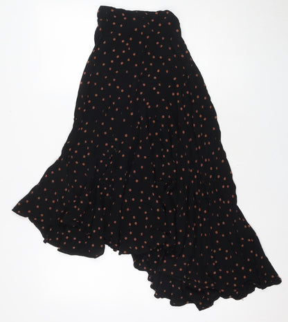 Topshop Women's Black Polka Dot Skirt Size 4