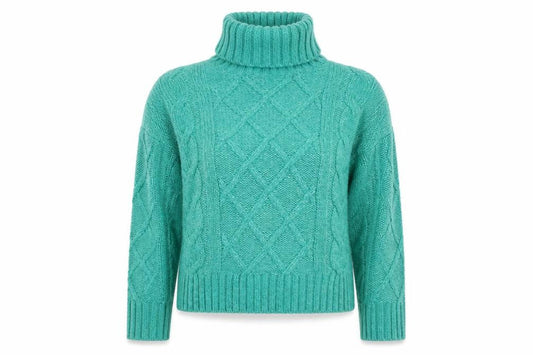 Marks & Spencer Women's XS Green Cable-Knit Jumper