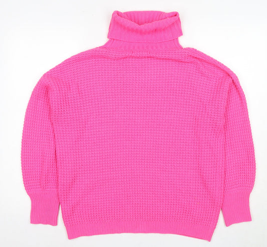 Quiz Pink Women's Roll Neck Jumper, Size M, Knit
