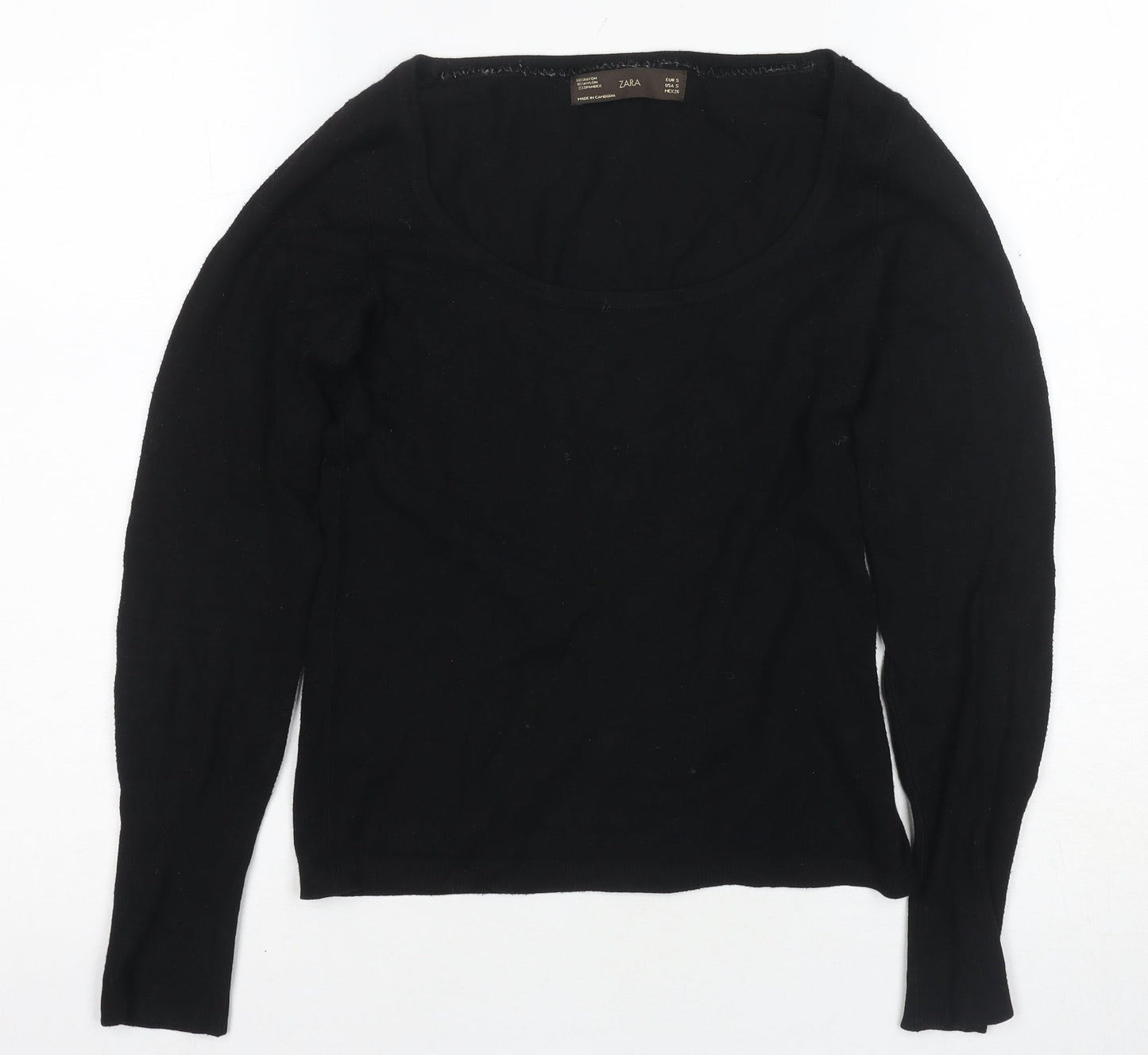 Zara Women's Black Pullover Jumper Size 10