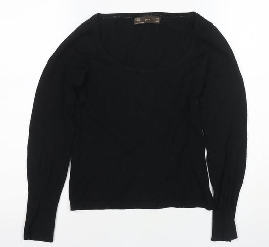 Zara Women's Black Pullover Jumper Size 10