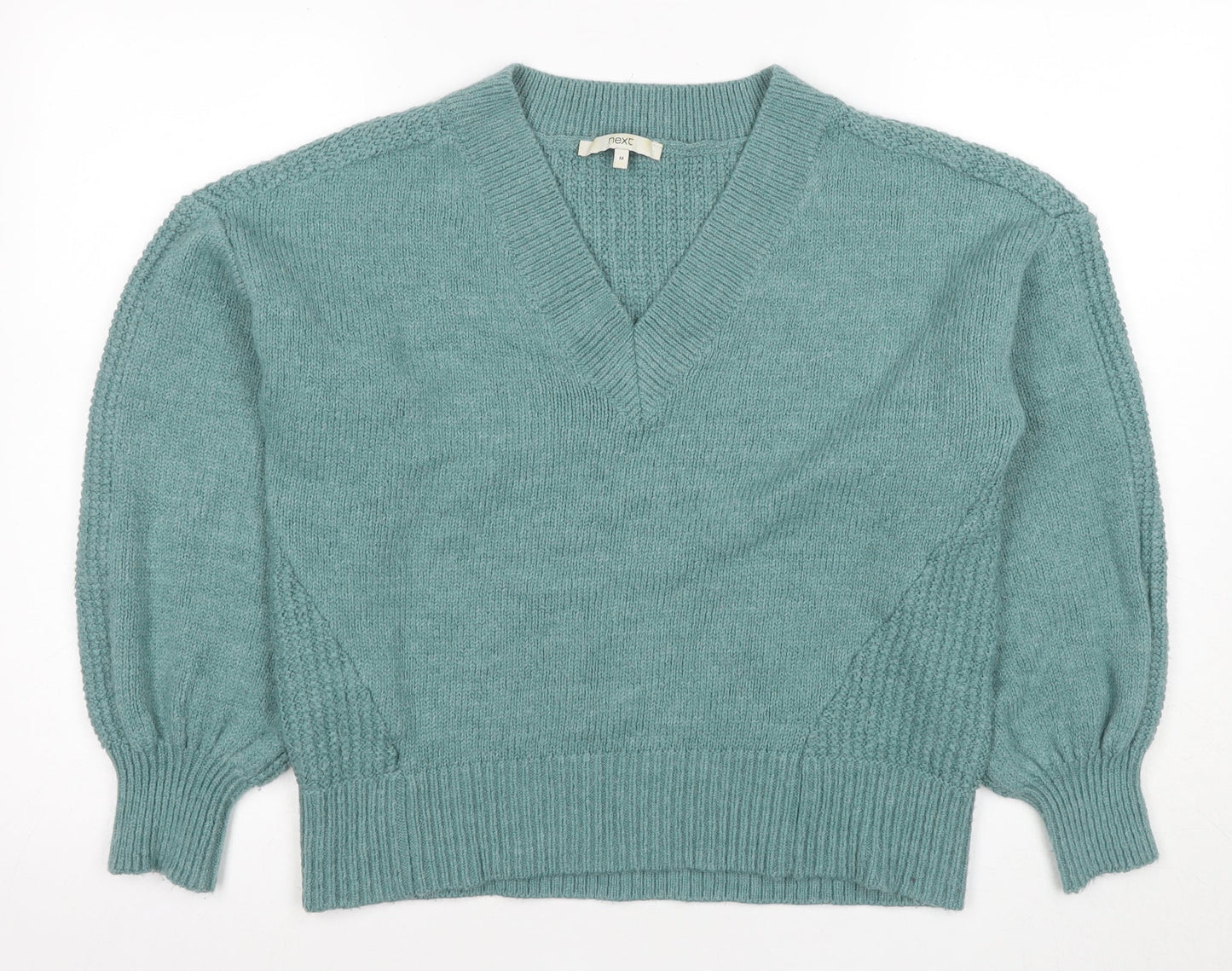 Next Women's Green V-Neck Pullover Jumper - M