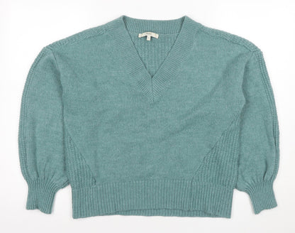 Next Women's Green V-Neck Pullover Jumper - M