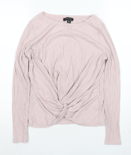 New Look Women's Pink Wrap T-Shirt Size 8