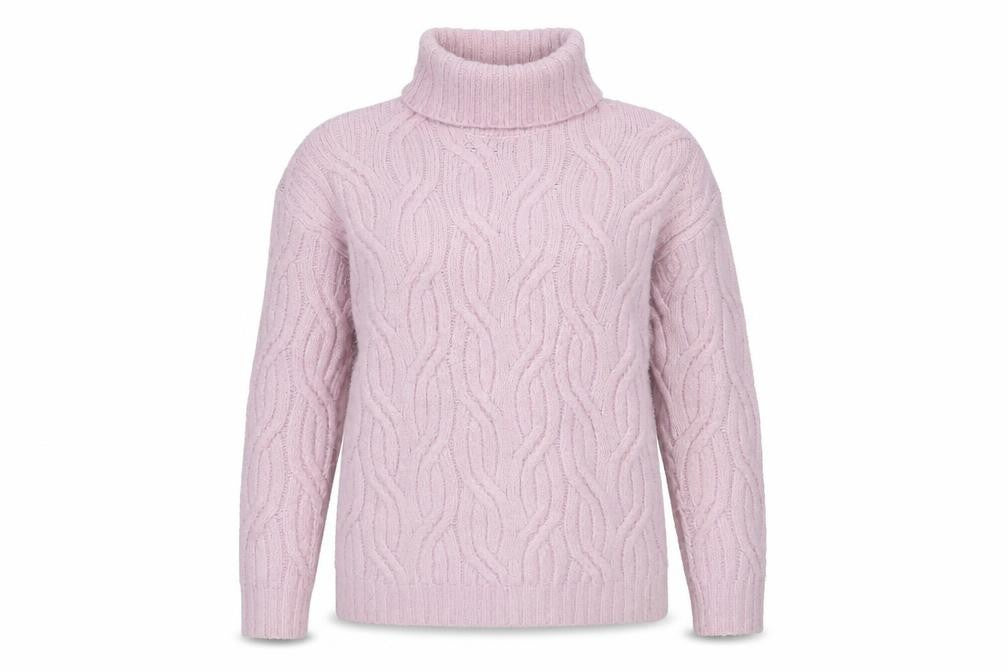 Marks & Spencer Women's Pink Roll Neck Jumper XS