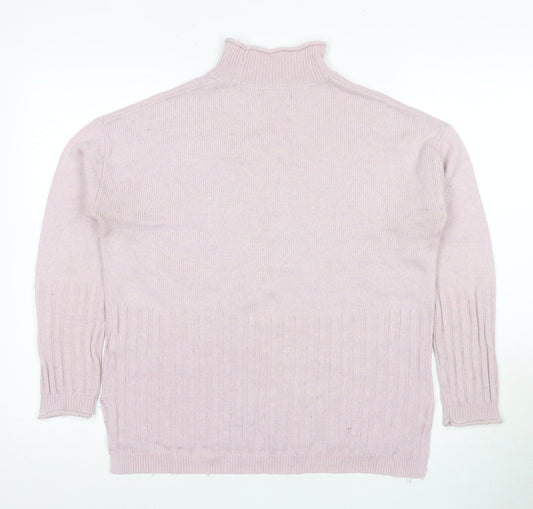 Marks and Spencer Women's Pink XS Roll Neck Jumper