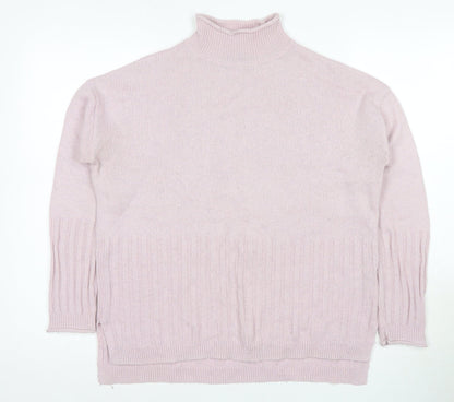Marks & Spencer Women's Pink XS Roll Neck Jumper