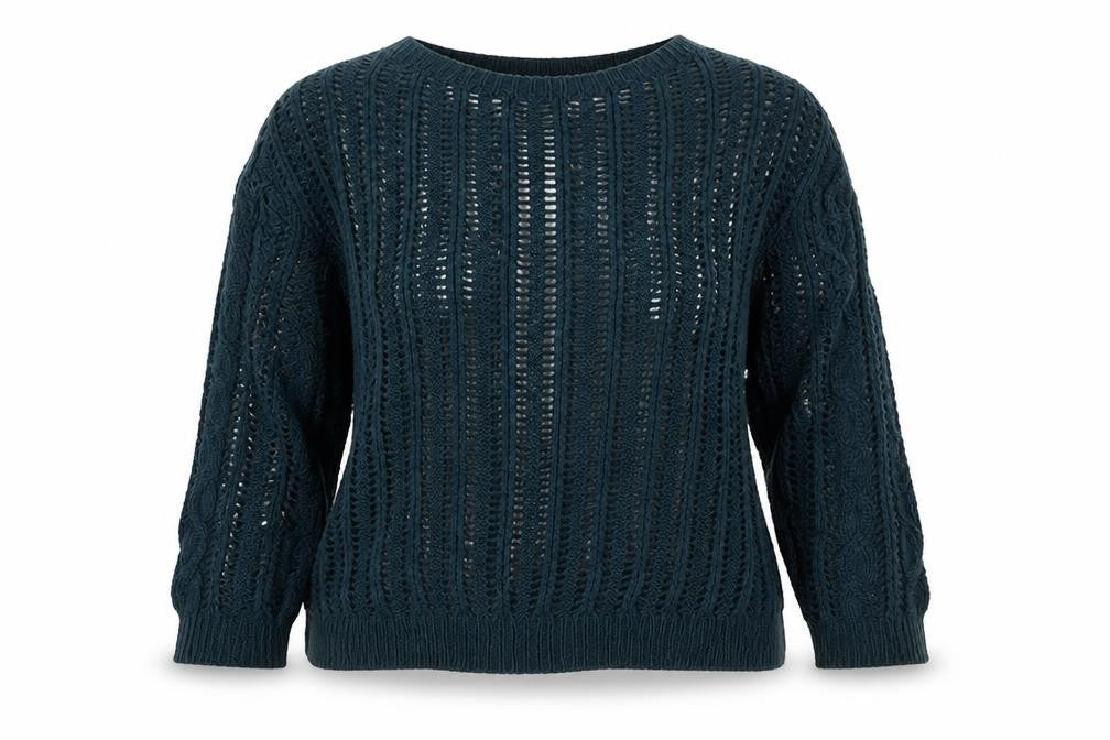 H&M Women's Green Pullover Jumper, Size S, Crew Neck