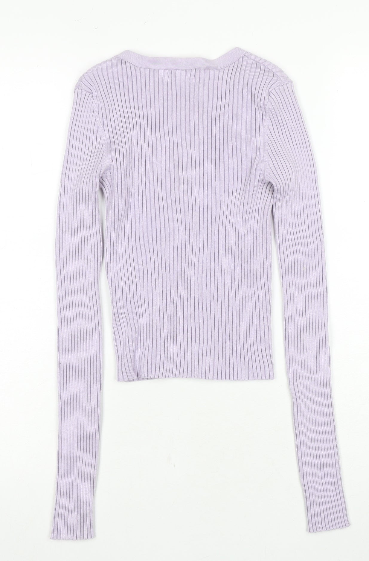 H&M Women's Purple V-Neck Cardigan M
