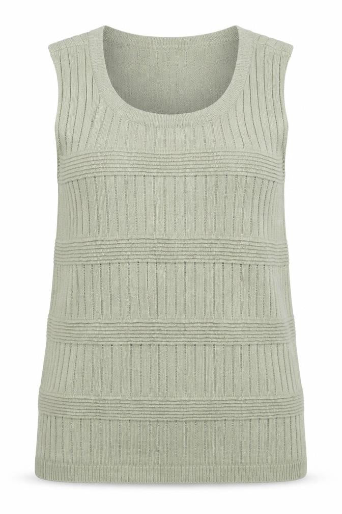 Topshop Women's Green Camisole Medium Knit Tank