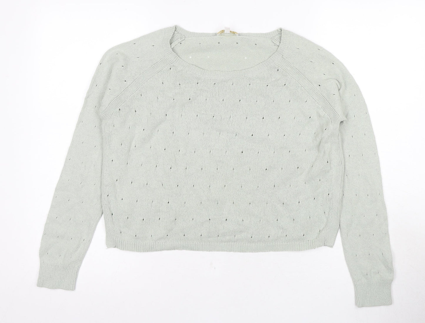 Intropia Women's Ivory Cotton Pullover Jumper L