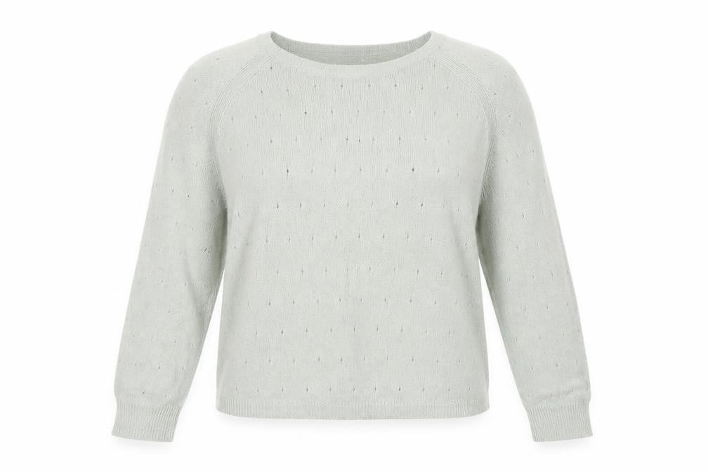 Intropia Women's Ivory Cotton Pullover Jumper L