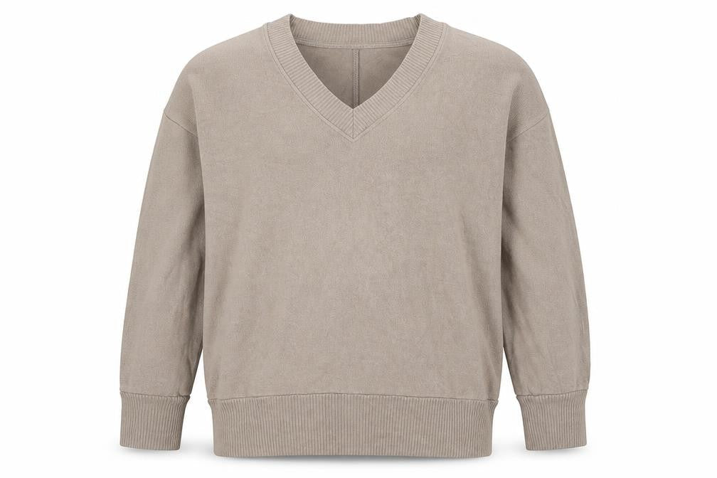 Next Men's Beige V-Neck Pullover Jumper, M, Casual