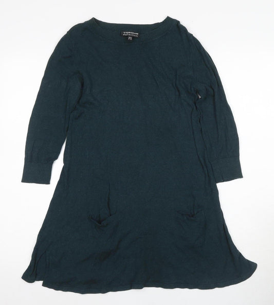Warehouse Women's Green Knit Dress Size 10