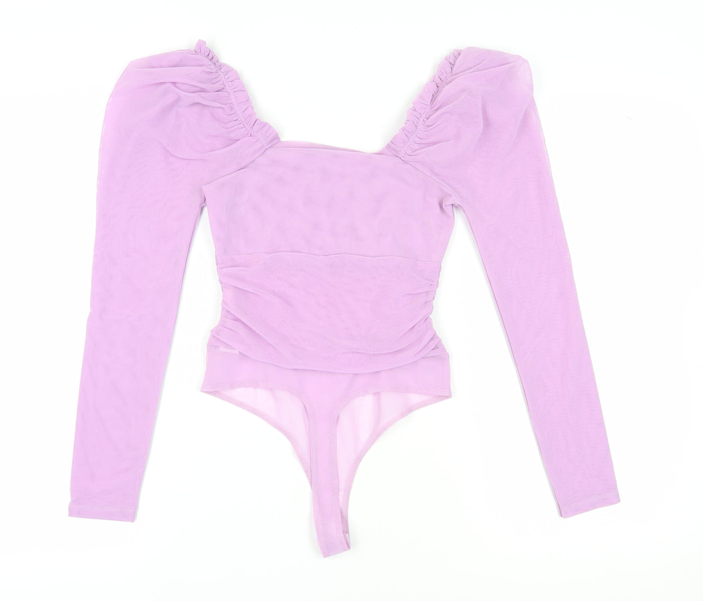 ASOS Design Purple Puff Sleeve Bodysuit Women's Size 8