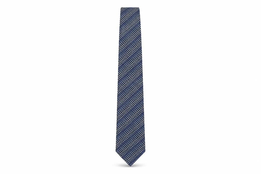 TieRack Men's Blue Geometric Slim Tie