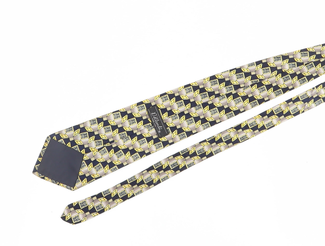 D'Alembic Men's Multicoloured Silk Geometric Tie